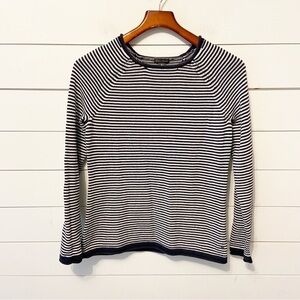 Eddie Bauer | Navy White Preppy Nautical Style Sweater Size Small